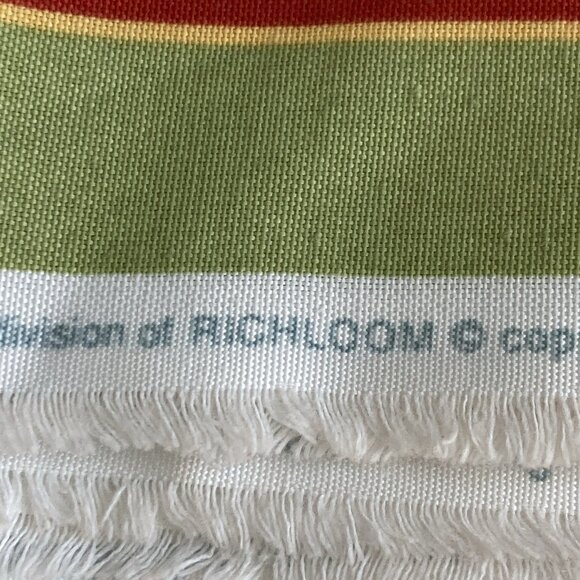VTG Upholstery Fabric JOHN WOLF Richloom Fabrics Beachy Coastal Stripe BIG REM - Picture 7 of 10